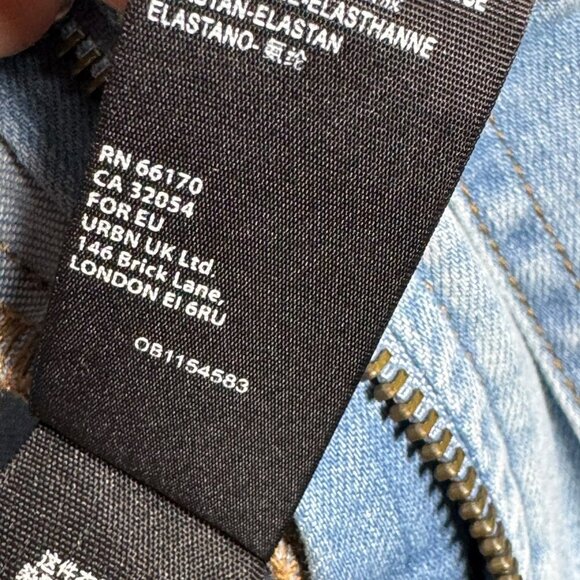 Free People Lennox Skinny Fit Denim Zip Front Jumpsuit Size Small Light Blue - Picture 9 of 12